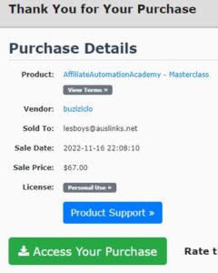 MasterClass Purchase